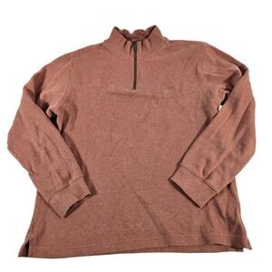 Rodd & Gunn Mens‎ Quarter Zip Pullover Sweater Size L Auburn Cotton